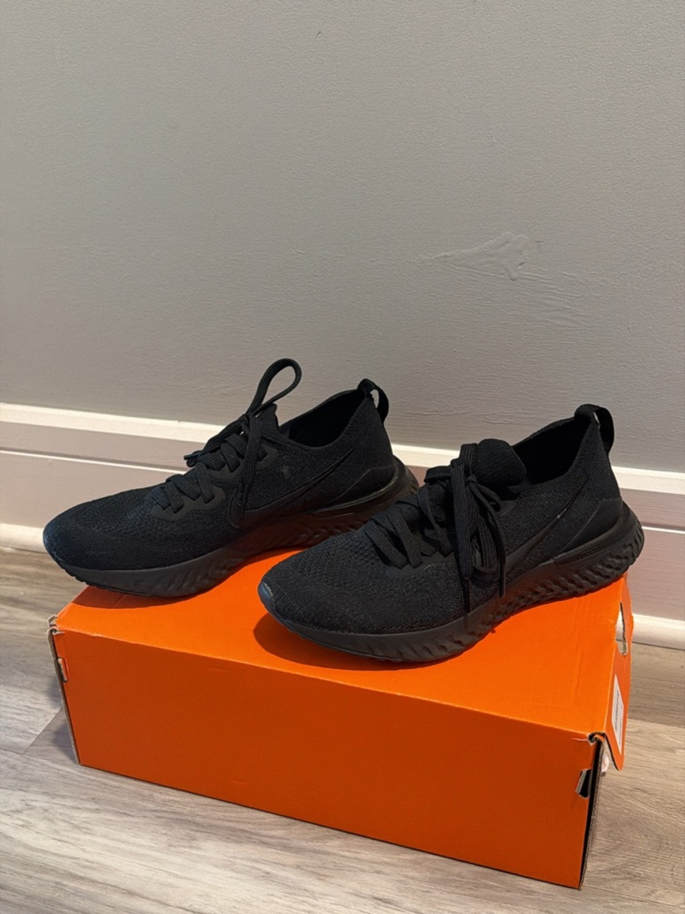 Nike Black Athletic Knit Sneakers
